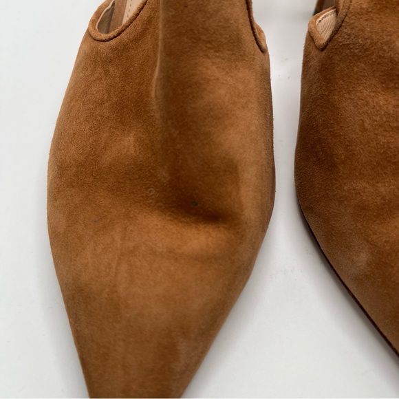 Veronica Beard Miriam Mule Tan leather suede size 8.5M slip on heels women - Picture 4 of 11